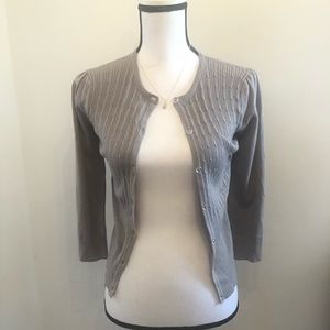 Rampage Grey Shrug Sweater Button Up